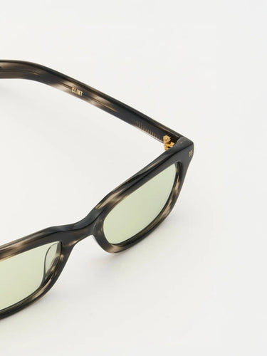 Flatlist - Clint Sunglasses in Grey Havana and Chill Out Green Lens