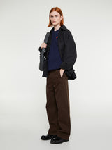 Comme des Garçons PLAY - T-Shirt With Double Burgundy Emblem in Navy
