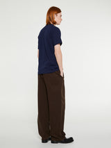 Comme des Garçons PLAY - T-Shirt With Double Burgundy Emblem in Navy