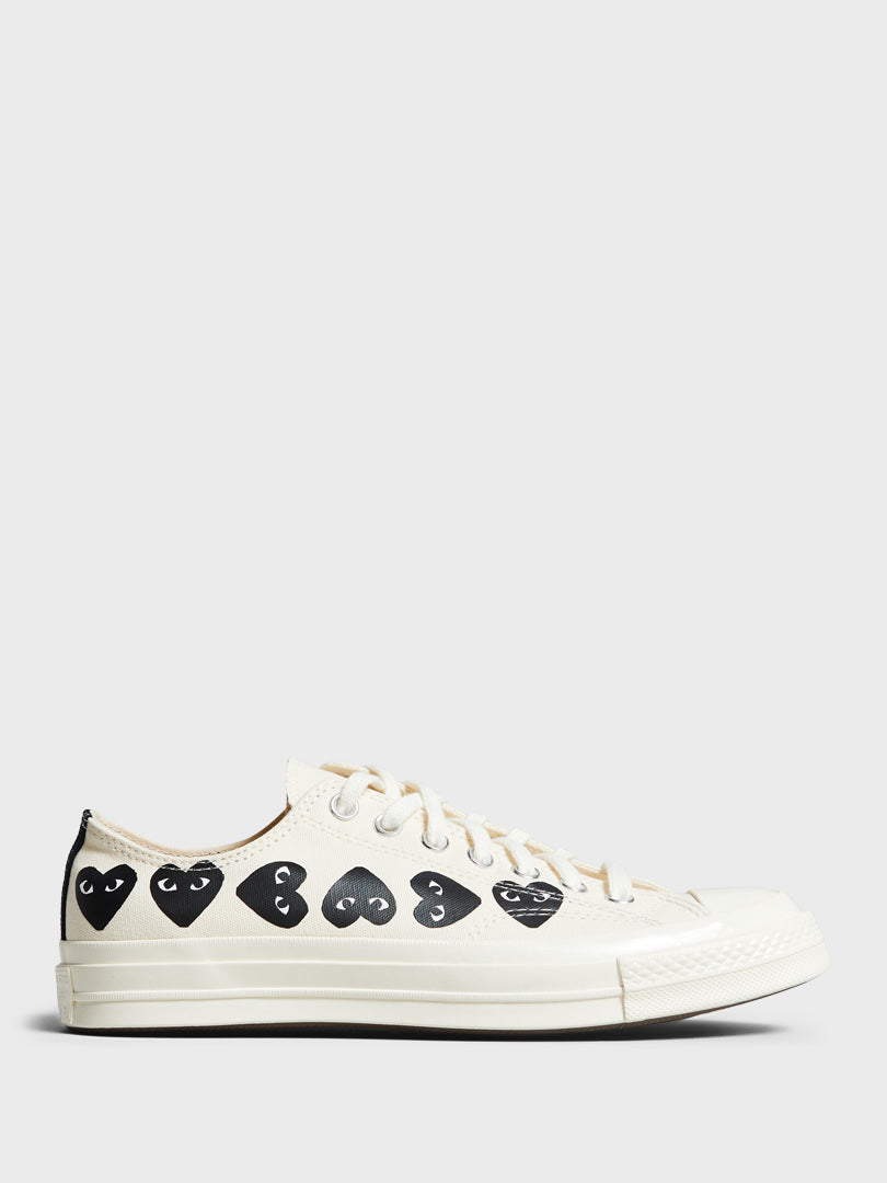 Comme des Garçons PLAY - Multi Heart CT70 Low Top Shoes in White