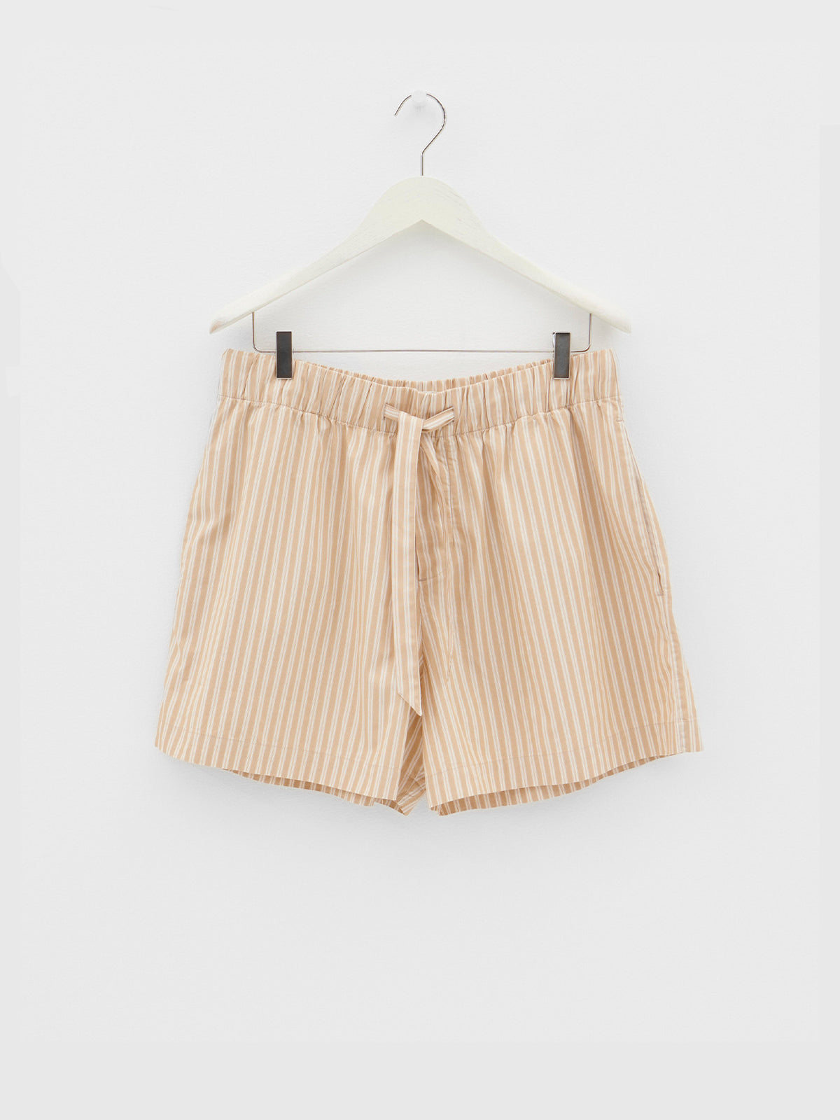 Tekla - Poplin Pyjamas Shorts in Corinth Stripes