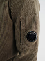 C.P. Company - Chenille Cotton Polo Sweater in Ivy Green