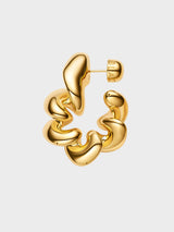 Maria Black - Coil Hoop Medium Earring with Gold Plating