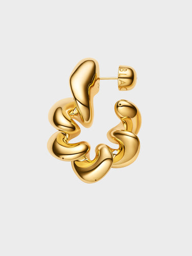 Maria Black - Coil Hoop Medium Earring with Gold Plating