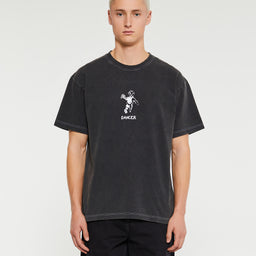 Dancer - OG Logo T-Shirt in Black with White Stitch