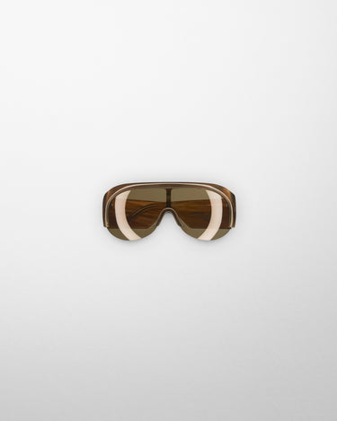 Phoebe Philo - Half Bombé Sunglasses in Dark Khaki Tortoiseshell