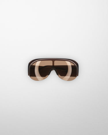 Phoebe Philo - Half Bombé Sunglasses in Dark Brown
