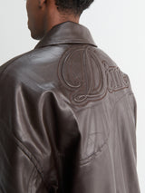 Dime - Debossed Wavy Jacket in Brown