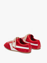 Dries Van Noten - Men's Leather-Trimmed Suede Sneakers in Red