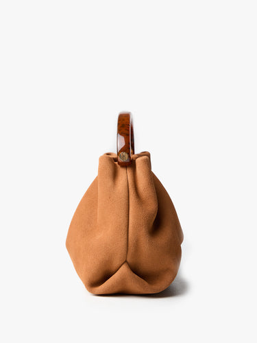 Dries Van Noten - Small Pleated Leather Bag in Tan