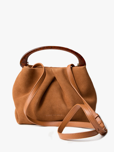Dries Van Noten - Small Pleated Leather Bag in Tan