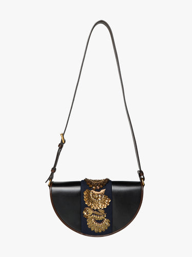 Dries Van Noten - Embroidered Crossbody Bag in Navy