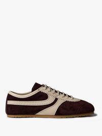 Dries Van Noten - Men's Leather-Trimmed Suede Sneakers in Dark Purple
