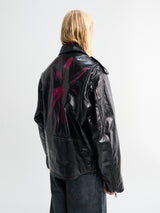 Dries Van Noten - Leather Biker Jacket in Black