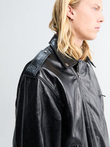 Dries Van Noten - Leather Biker Jacket in Black