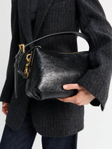 Dries Van Noten - Small Leather Shoulder Bag in Black