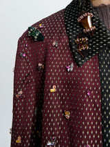 Dries Van Noten - Embellished Jacket in Burgundy