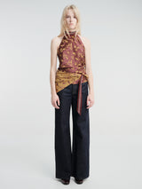 Dries Van Noten - Carfys Jacquard Wrap Top in Purple