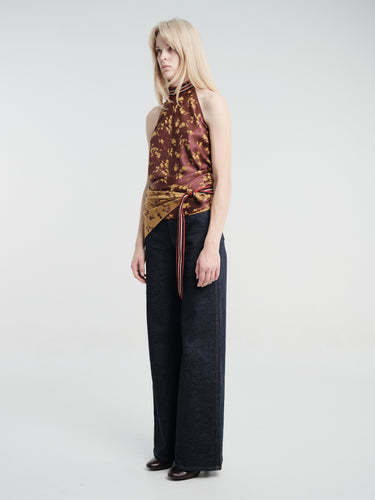 Dries Van Noten - Carfys Jacquard Wrap Top in Purple