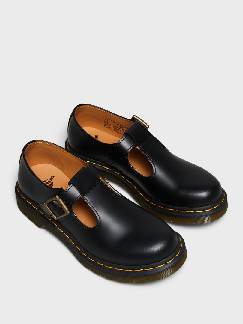 Polley Shoes in Black Smooth