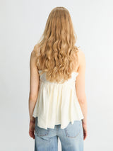 Dunst - Flared Bustier Blouse in Ivory