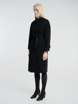 Dunst - Unisex Belted Cashmere Mac Coat in Black