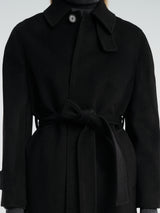 Dunst - Unisex Belted Cashmere Mac Coat in Black