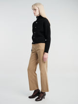 Dunst - Unisex High Neck Button Cardigan in Black