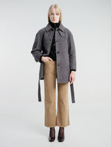 Dunst - Unisex High Neck Button Cardigan in Black