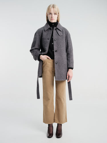 Dunst - Unisex High Neck Button Cardigan in Black