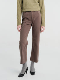 Dunst - Brushed Straight Jeans in Khaki Brown