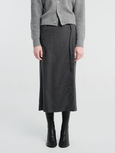 Dunst - Maxi Wrap Skirt in Charcoal Grey