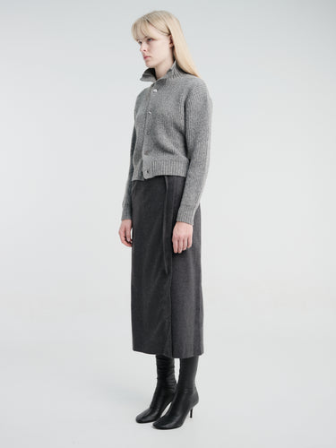 Dunst - Maxi Wrap Skirt in Charcoal Grey