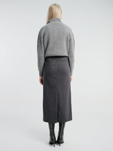 Dunst - Maxi Wrap Skirt in Charcoal Grey