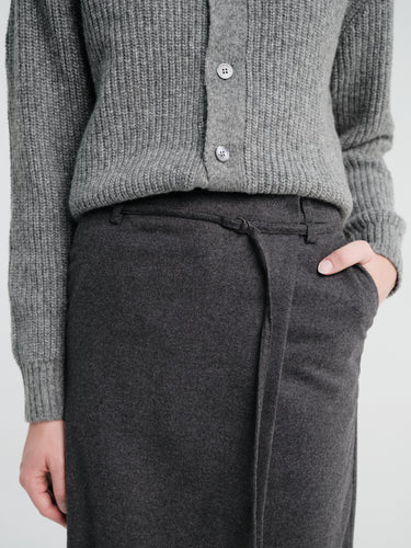 Dunst - Maxi Wrap Skirt in Charcoal Grey