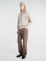 Dunst - Brushed Straight Jeans in Khaki Brown