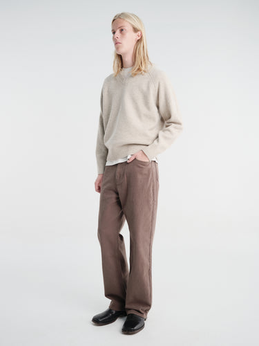 Dunst - Brushed Straight Jeans in Khaki Brown