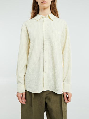 Dunst - Unisex Classic Oversized Shirt in Lemon Stripe