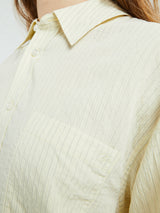 Dunst - Unisex Classic Oversized Shirt in Lemon Stripe