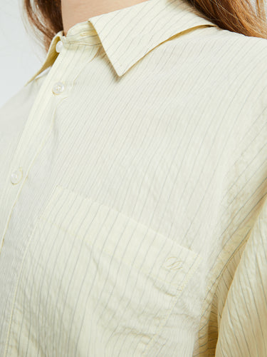 Dunst - Unisex Classic Oversized Shirt in Lemon Stripe