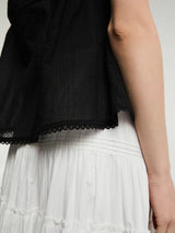 Dunst - Shirring Sleeveless Blouse in Black