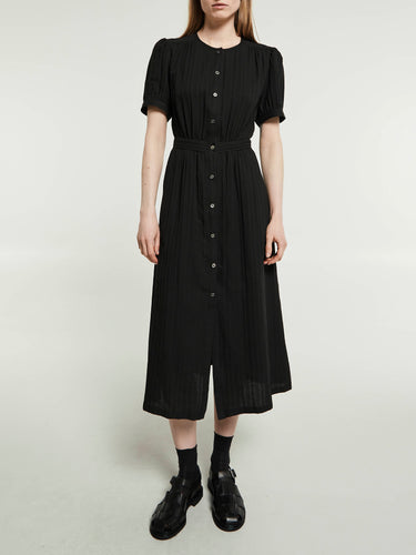 Dunst - Maxi Shirring Dress in Black