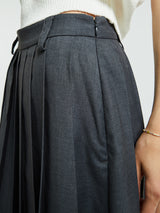 Dunst - Midi Pleats Skirt in Charcoal Grey