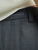 Dunst - Midi Pleats Skirt in Charcoal Grey