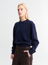 Dunst - Unisex Cashmere Crewneck Sweater in Deep Navy