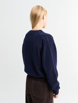 Dunst - Unisex Cashmere Crewneck Sweater in Deep Navy