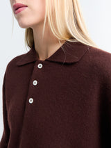 Dunst - Unisex Cashmere Collared Sweater in Brown