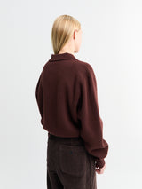 Dunst - Unisex Cashmere Collared Sweater in Brown