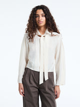 Dunst - Tie Blouse in Cream