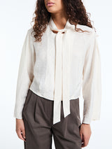 Dunst - Tie Blouse in Cream